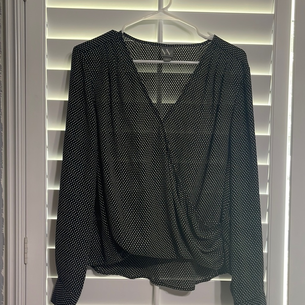 Worthington extra large black with polka dots